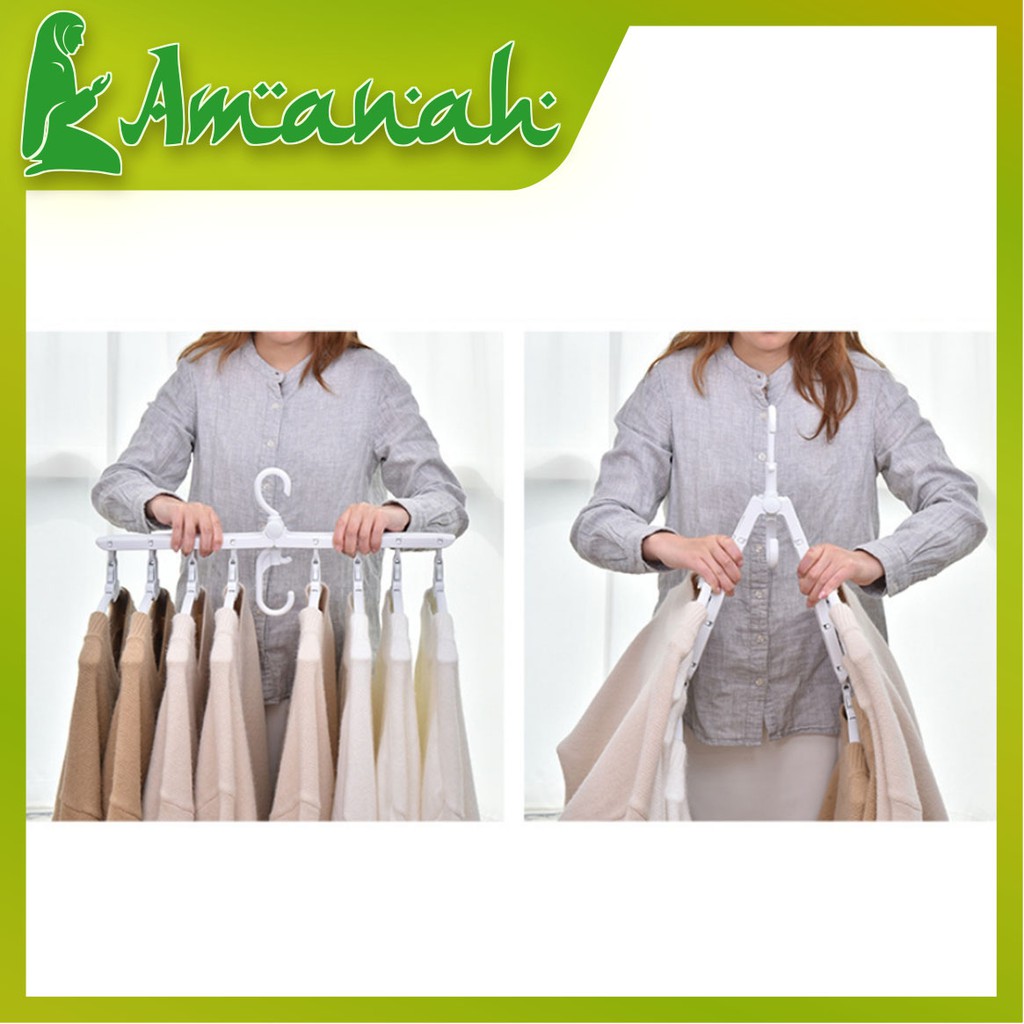 AS909 Gantungan Baju Lipat 8 in 1 / Hanger Lipat 8 in 1 Serbaguna