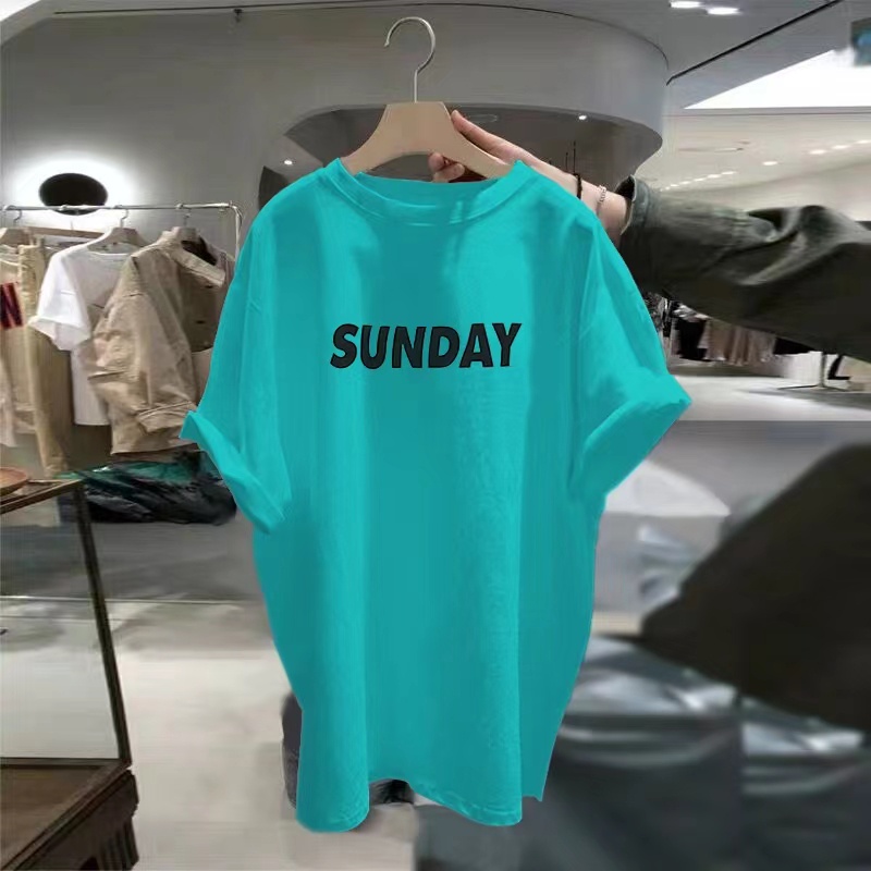 kaos atasan wanita/T-shirt fashion impo/baju cewe oversize/SUNDAY KAOS(realpict)