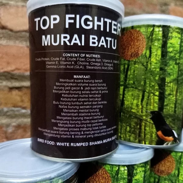 Top Fighter Murai Batu Pakan Makanan Lomba Burung Voer Vur Pur Gacor