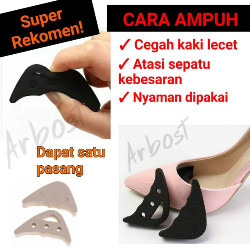 Bantalan Insole Sepatu Wanita Pria Ganjal Ganjel Ganjalan Sepatu Kebesaran anti lecet