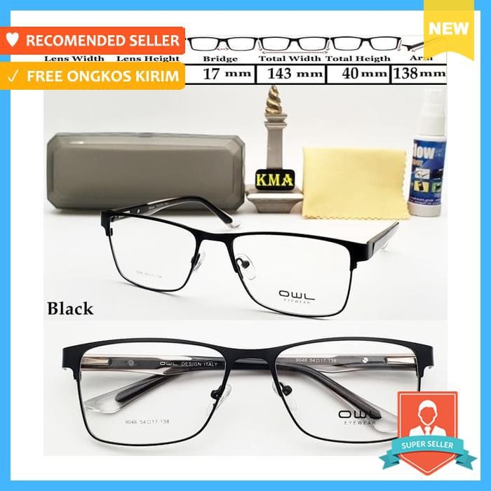 Kacamata Kotak Frame Minus Owl Frame Kacamata Minus Super Unisex 4 - Aksesoris Kacamata Pria
