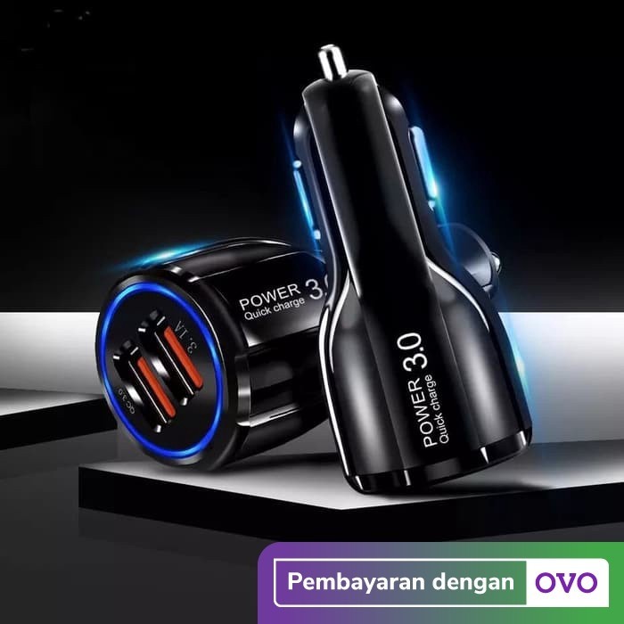 CEV Car Charger QC3.0 Dual USB Fast Charging Qualcomm Quick Charger 12-24V