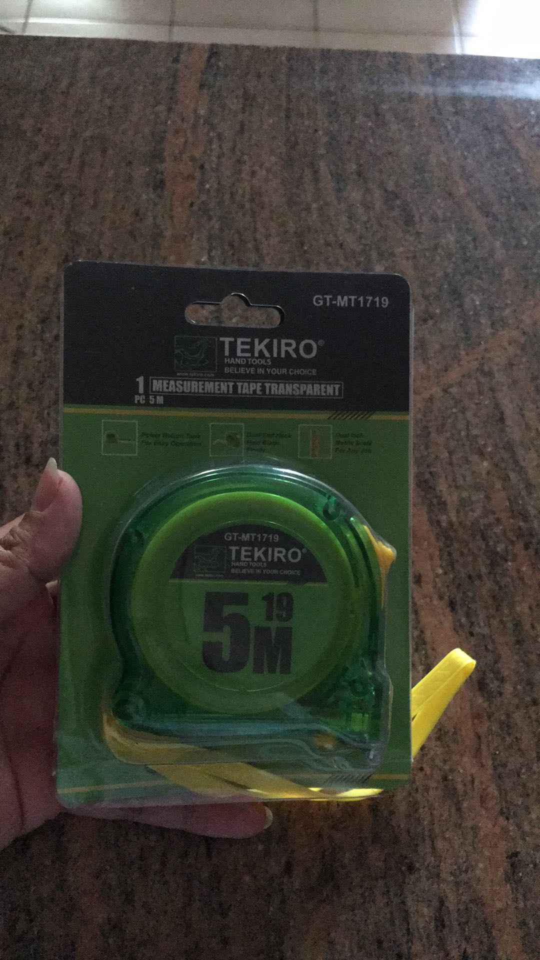 Tekiro Meteran Transparan 5 Meter