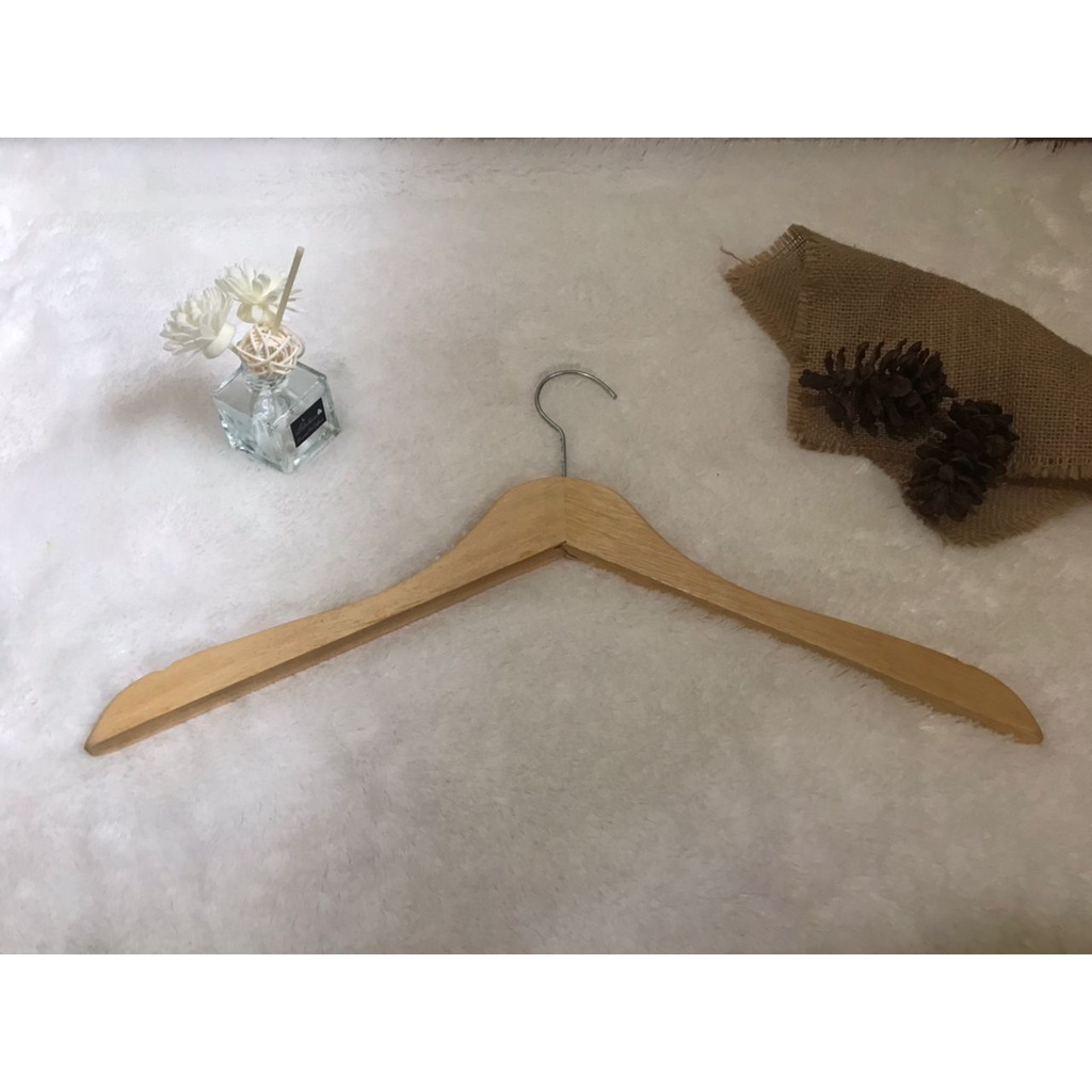 Hanger kayu nat dewasa 2 TEBAL | Hanger kayu Dewasa (Wood) ( BISA COD )