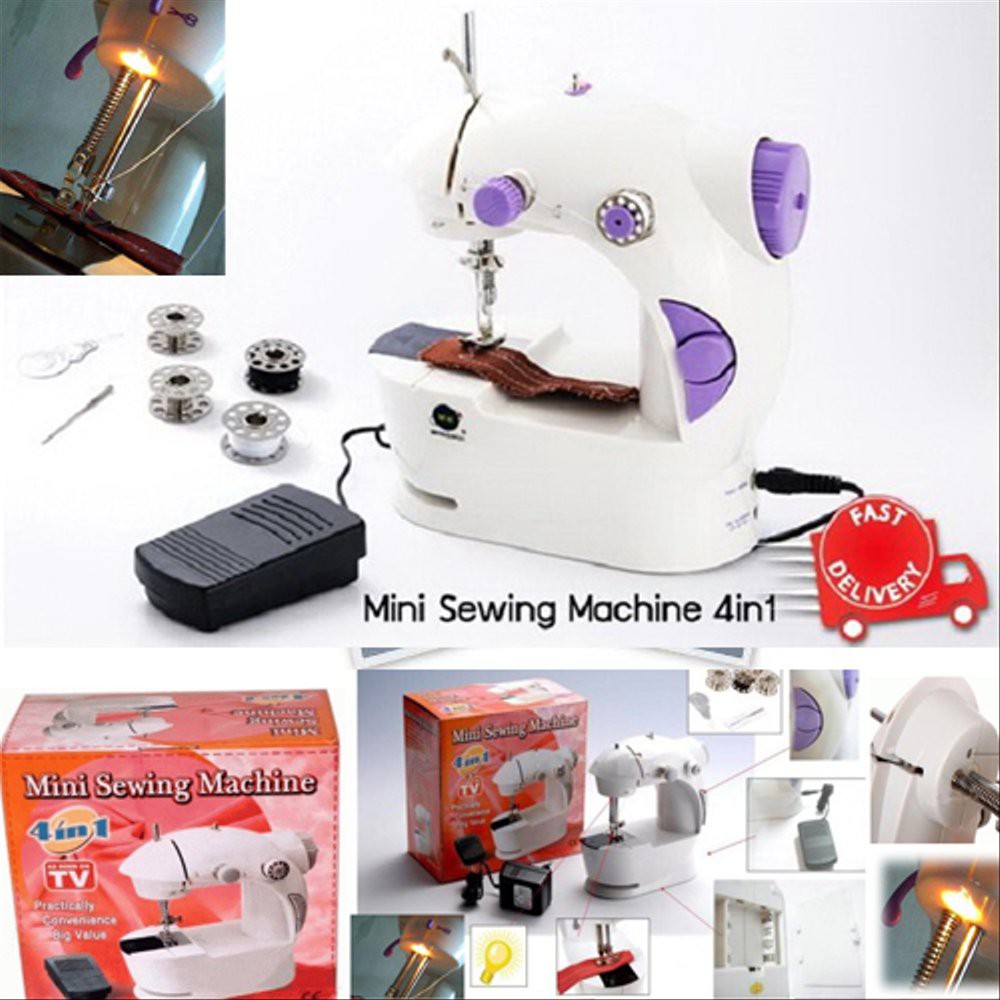 Mesin Jahit Mini Portable 4 In 1 Plus Lampu Led Mini Sewing Machine Murah Shopee Indonesia