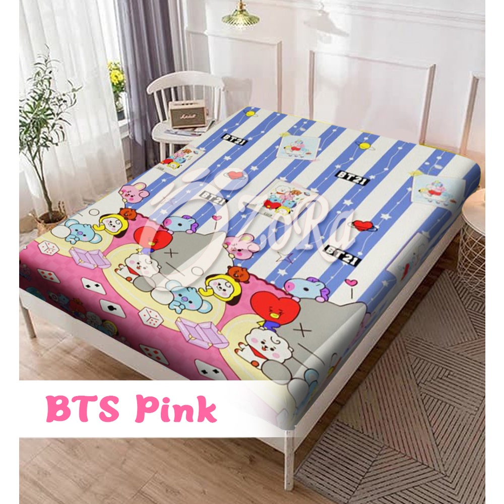 Diskon Hari Ini sprei anti ompol Waterproof Motif Karakter 180x200 160x200 king queen single 120x200-180x200