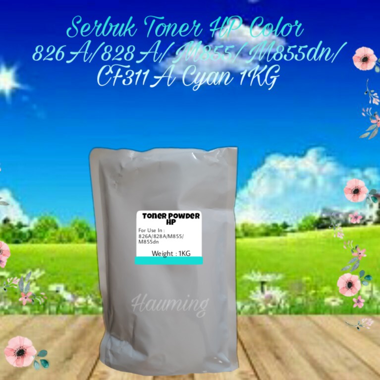 Serbuk Toner Refill HP Color 826A 828A M855 M855DN M855X+ M-855 855DN CF311A Cyan 1kg