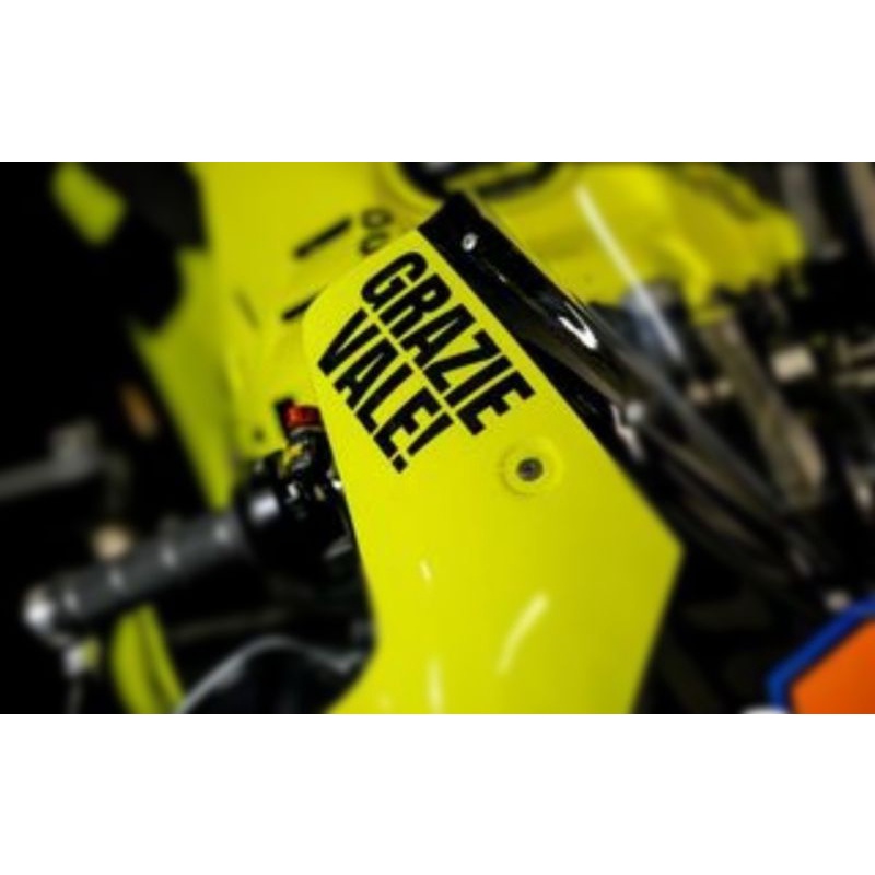 Sticker GRAZIE VALE stiker vr46 cutting