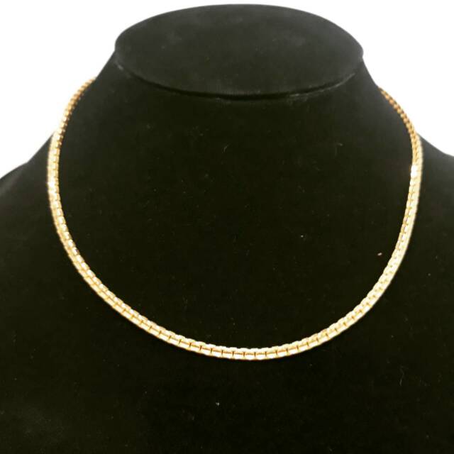 DLM151KLDLM KALUNG EMAS KUNING ASLI PANJANG 44,8 cm berat 24.450 kadar 70% kalung model italy fashio