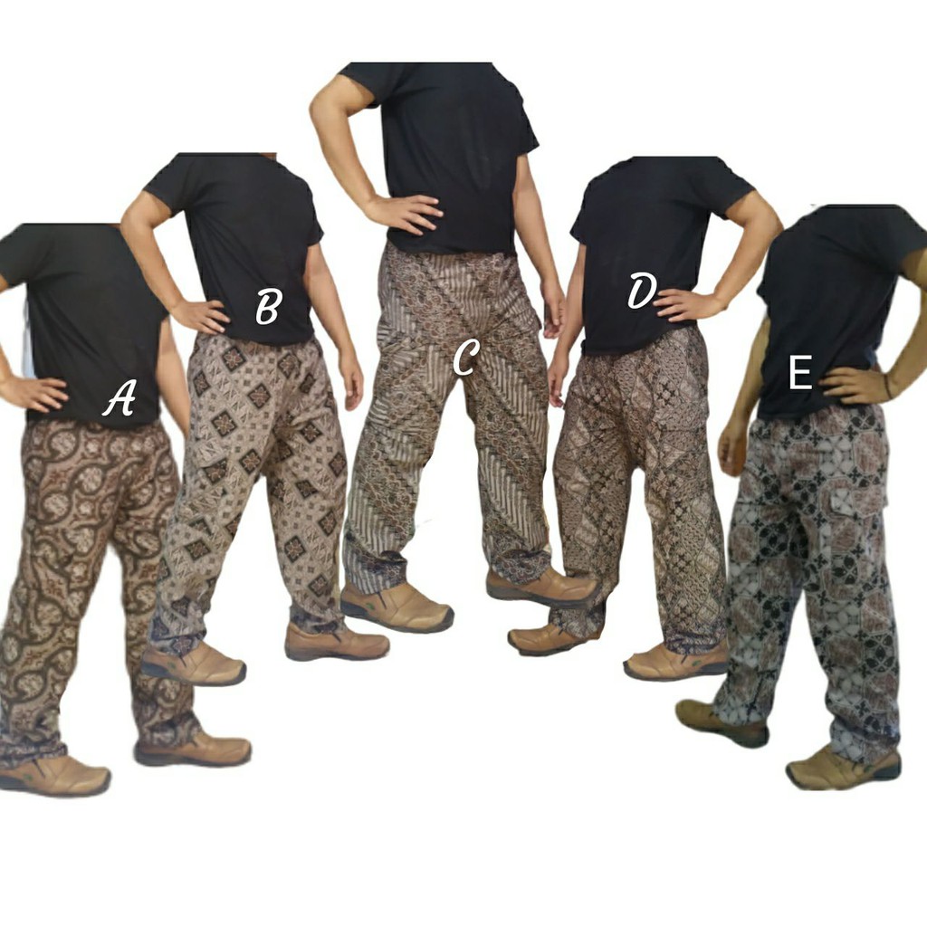 Celana Batik Boim Pria / Harian Murah Grosir Hawai celana panjang cargo unisex