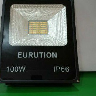 lampu sorot 100 watt tembak 100w Eurution model tipis cahaya putih atau kuning