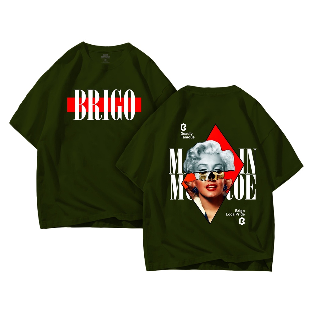 BRIGO Kaos Oversize Marlin Monroe II Kaos Jumbo Size Pria &amp; Wanita II Kaos Oversize Print DTF