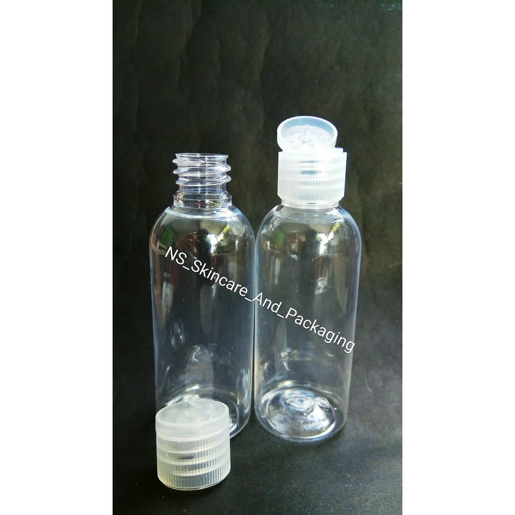 BOTOL FLIPTOP 60 ml Natural ( Tutup Natural ) / botol fliptop 60ml