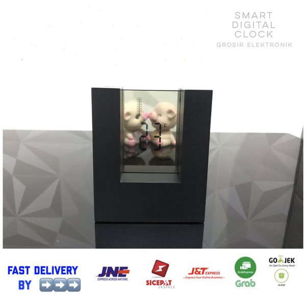 Jam Meja Screen Rotation Timer Digital Desktop Smart Clock KD-1825