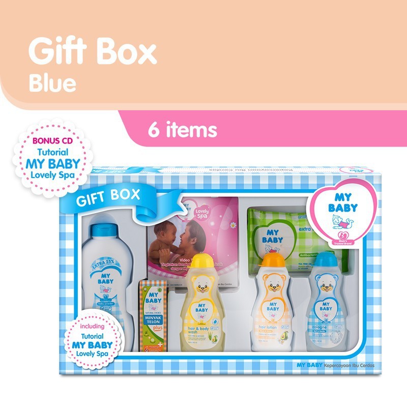 My BABY Gift Box Pink 7 items - 1 Paket Perlengkapan Bayi Baru Lahir