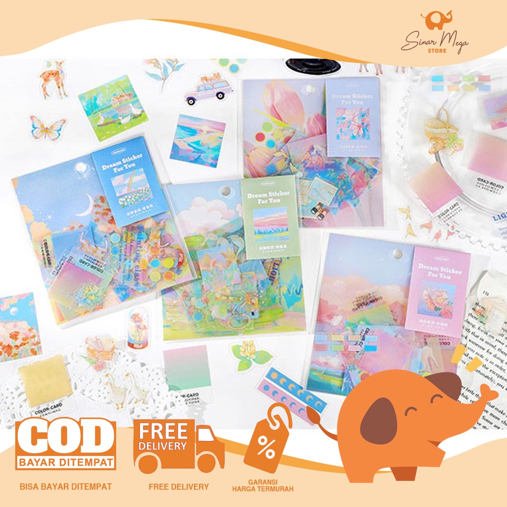 

Dream Sticker For You Flake Stickers / Stiker Sticker Tempel Plastik Transparan Lucu Unik Murah