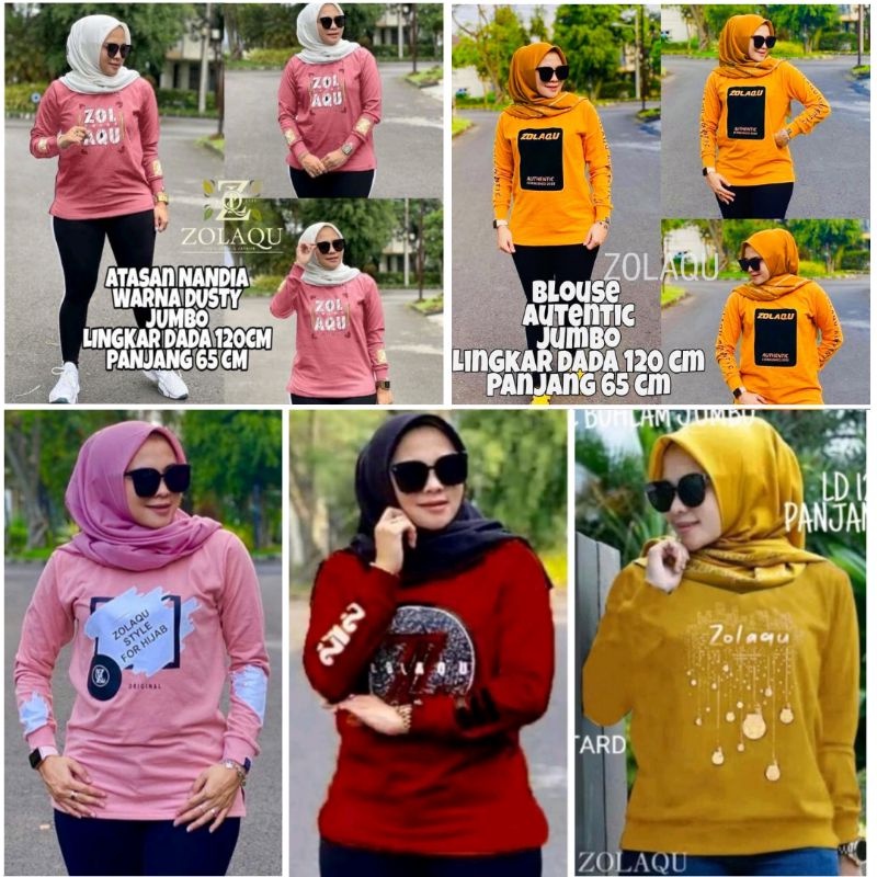 Atasan lengan panjang wanita / Atasan wanita jumbo / Atasan kaos wanita / baju jumbo wanita / baju w