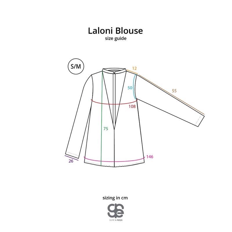 Laloni Blouse - Nude | GURĒ by Rizqa | Blouse Wanita Katun Premium