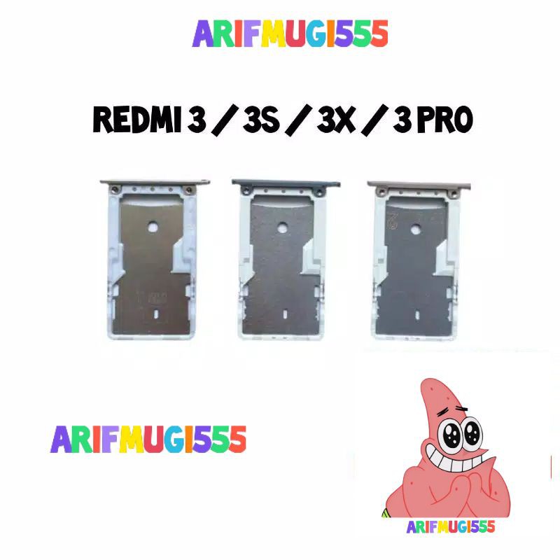 Simtray Slot Simcard Xiaomi Redmi 3/3S/3X/3Pro Original