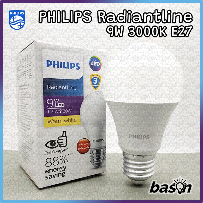 PHILIPS RadiantLine LEDBulb 9W E27 - Bohlam Lampu LED