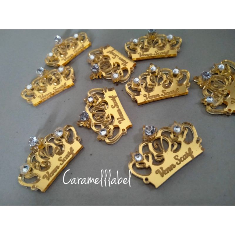 LABEL HIJAB MAHKOTA WITH DIAMOND.