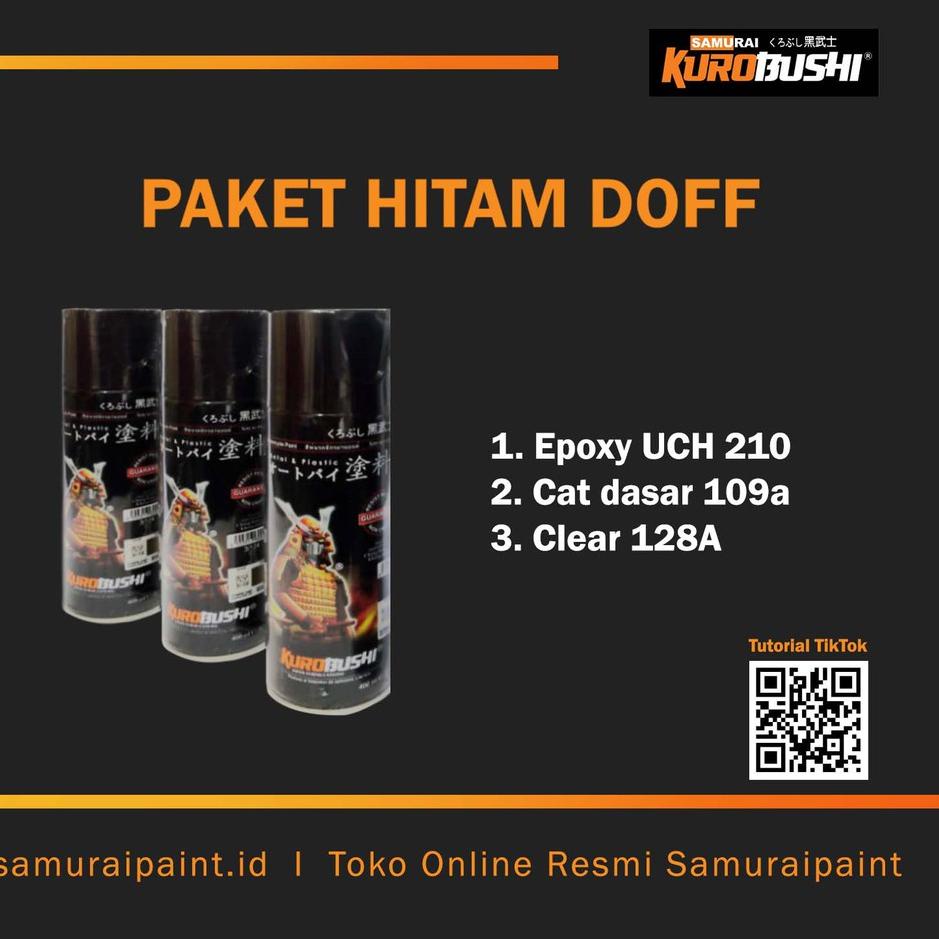 New Paket Hitam Doff, Samuraipaint, Cat Semprot ✔