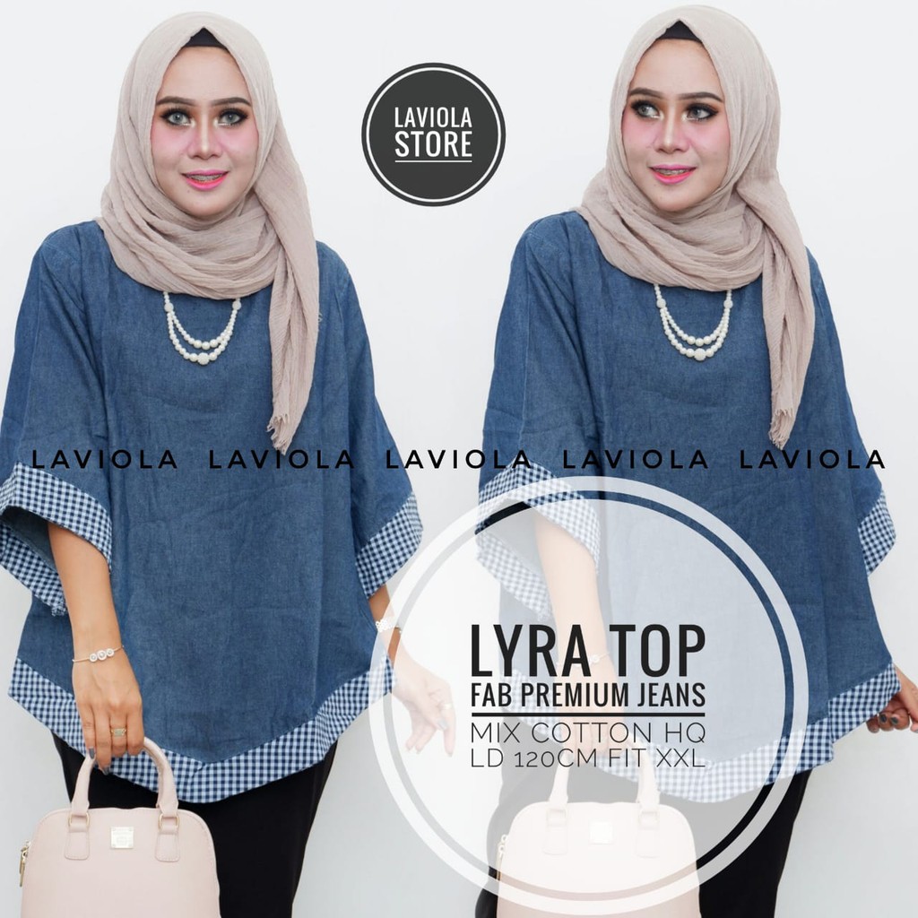 baju wanita lyra top jumbo JAZZY laviolaza