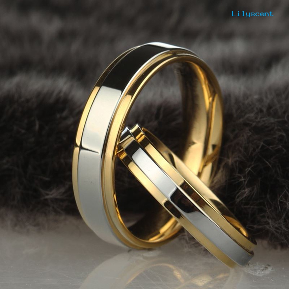 Cincin Pasangan Bahan Titanium Steel Untuk Pernikahan