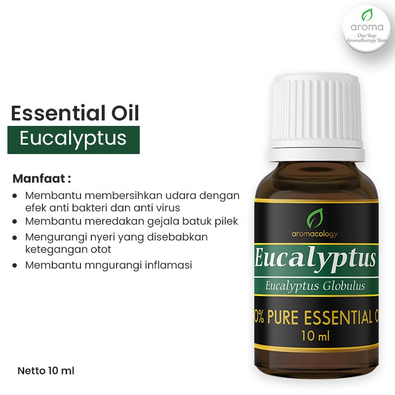 Essential Oil 100% Aromatherapy Aromacology - Eucalyptus 10ml