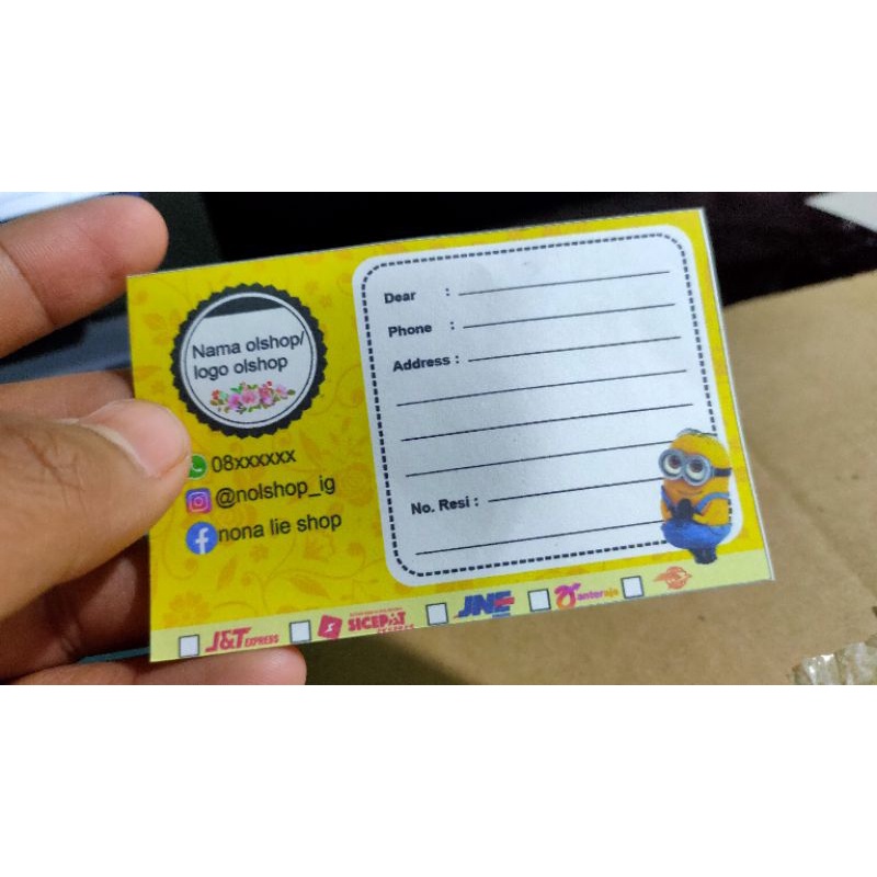 STIKER LABEL PENGIRIMAN OLSHOP HASIL CETAK PREMIUM.