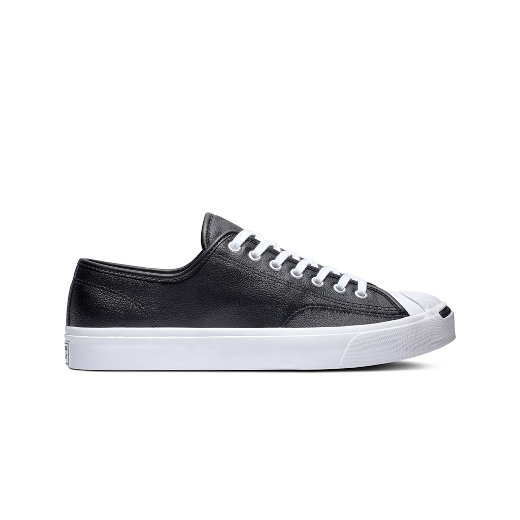 CONVERSE JACK PURCELL LEATHER LOW TOP - BLACK WHITE