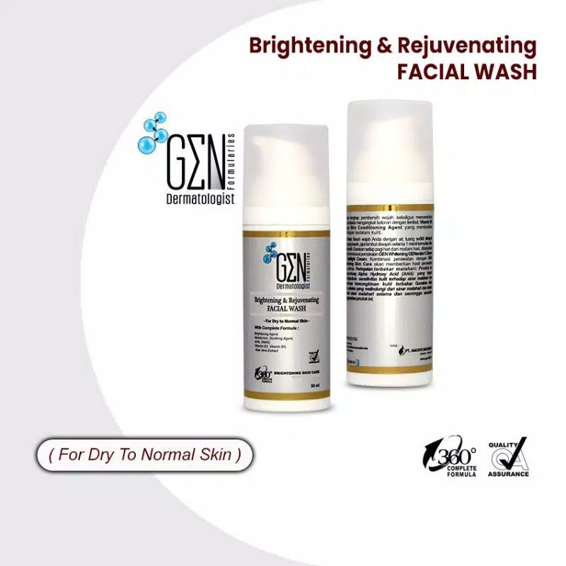 GEN Brightening &amp; Rejuvenating FACIAL WASH ( Normal to Dry skin )