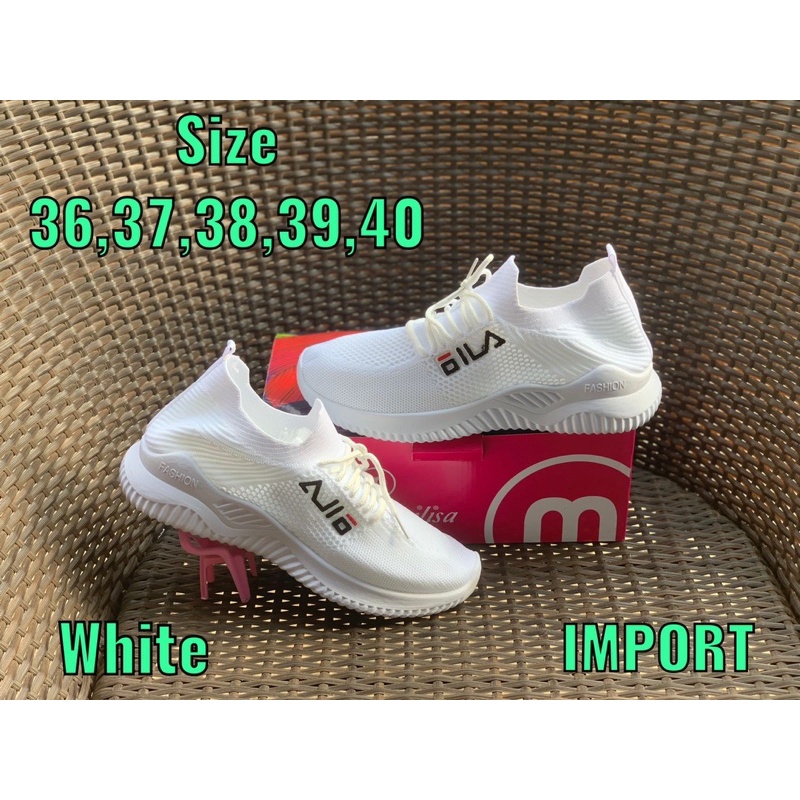 SEPATU RAJUT PUTIH WANITA MERK FASHION IMPORT