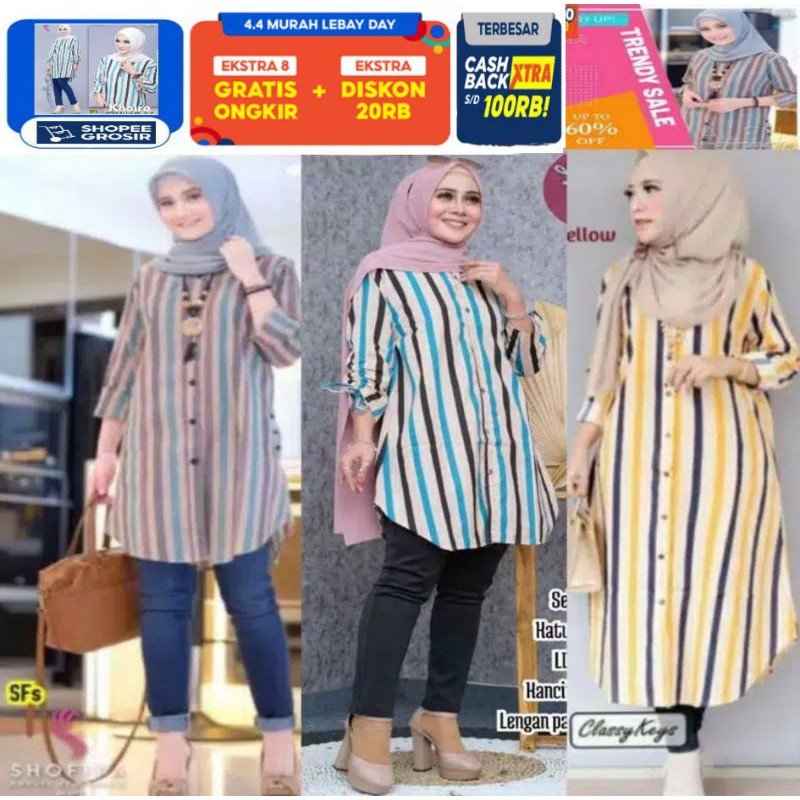 Beli 4 Gratis 1 TUNIK KHAIRA / TUNIK AILEN / TUNIK SALUR