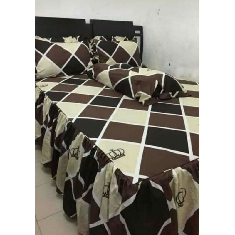 Sprei katun rumbai ukuran 100x200-200x200