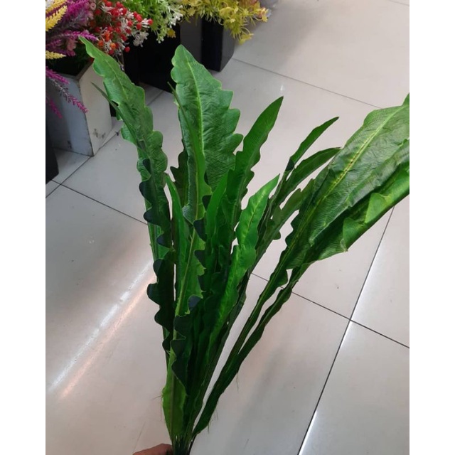 Daun Gelombang cinta Daun plastik / Bunga Artifisial Pelaminan Hantaran / 1 Lusin