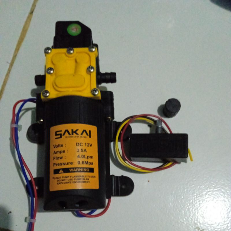 DINAMO POMPA 12 VOLT DC 80 PSI  + POTENSIO