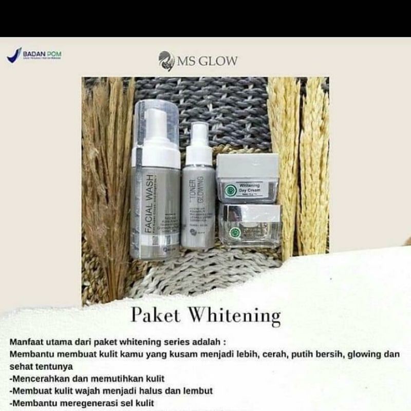 Jual PAKET WAJAH MS GLOW WHITENING | MS GLOW WHITENING SERIES | Shopee