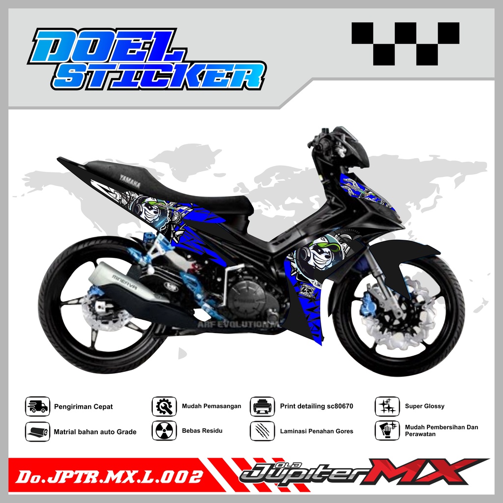 Striping JUPITER MX OLD - Sticker Striping list Variasi YAMAHA JUPITER MX OLD PANDA 002