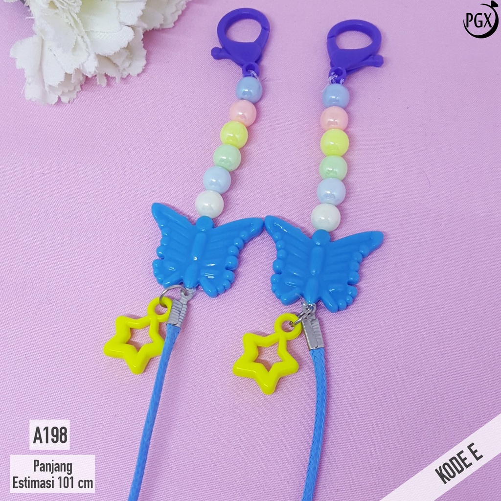 PGX Strap Masker - Tali Masker - Kalung Masker Mute Kristal Kaca Berkilau Aksesoris Fashion A198