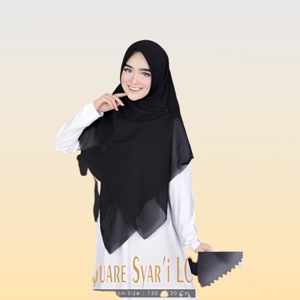 HIJAB BELLA LASERCUT JUMBO, HIJAB SYAR'I JUMBO BAHAN DOUBLE POLLYCOTTON, UKURAN 140X140 CM