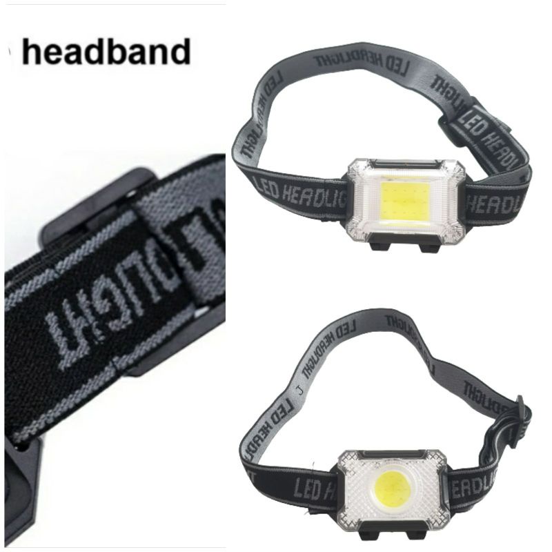 HEAD LAMP  LED ROUND /  SQUARE /Headlamp LED Light Senter Kepala Fokus Lebar  / lampu kerja (J031/J033)