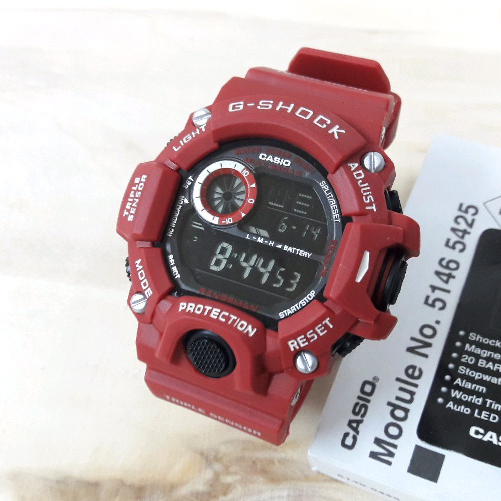 SANGAT MURAH G SHOCK GW 9400 GSHOCK GW9400 RANGEMAN FULL MERAH Murah