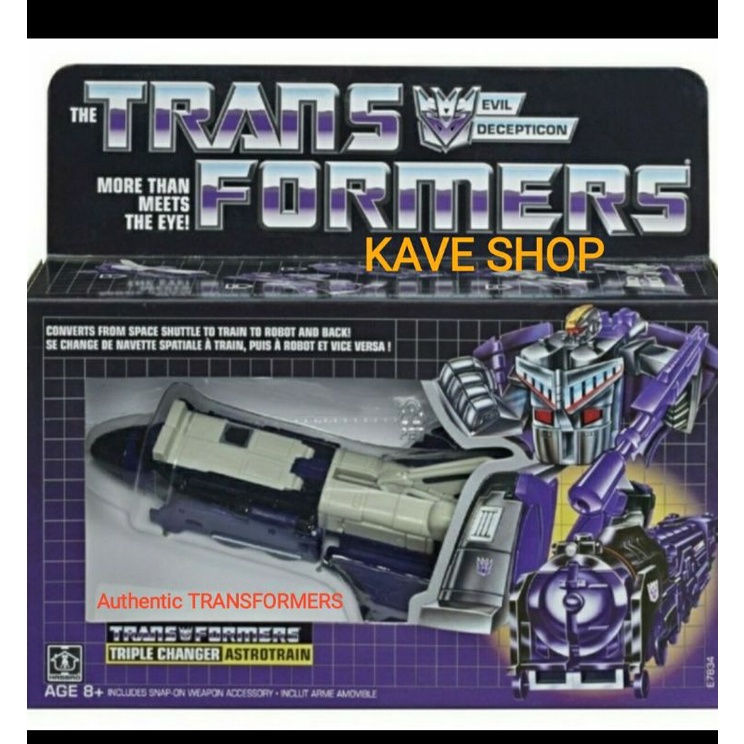 Transformers Astrotrain G1 Reissue Triple Changer - Authentic TRANSFORMERS - HASBRO