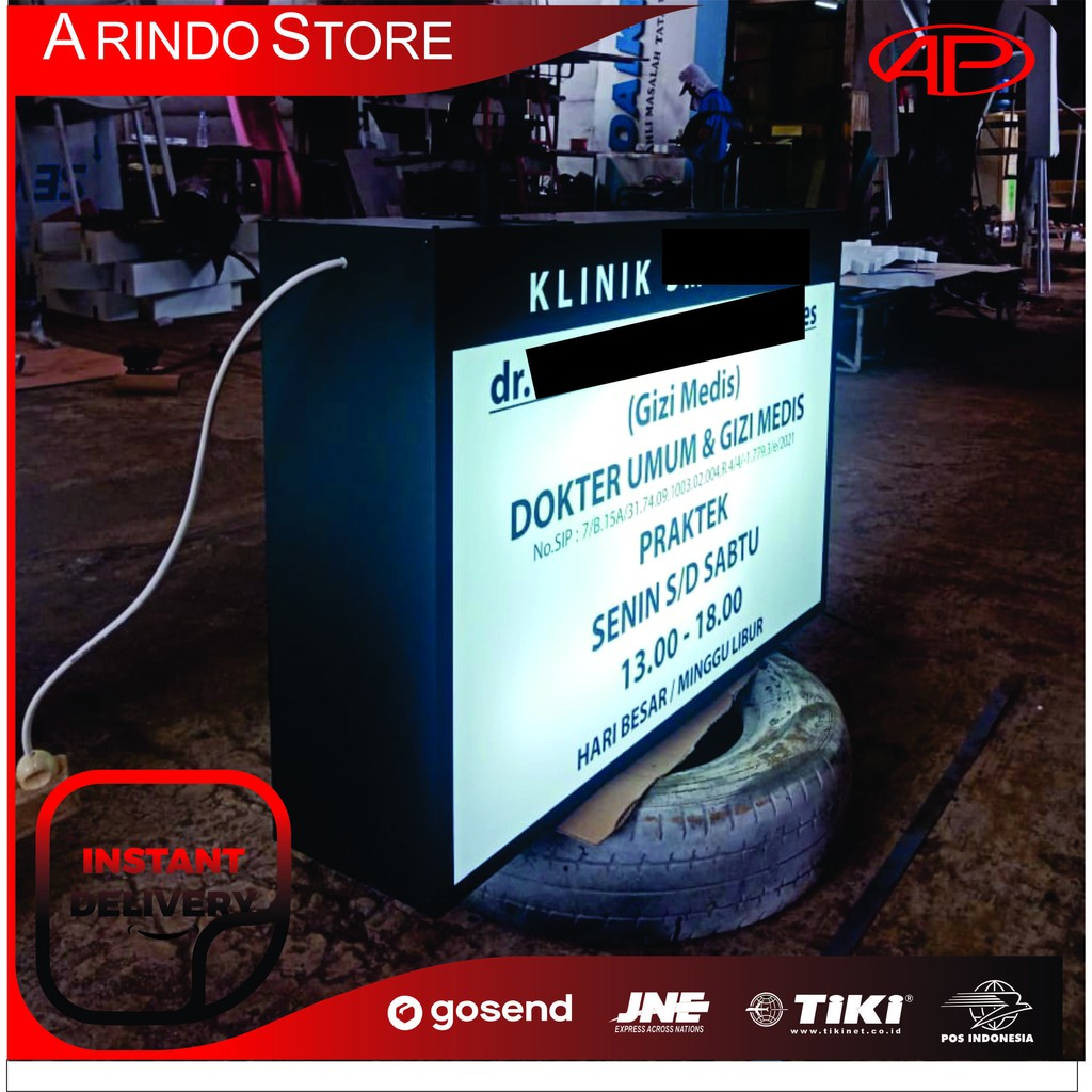 

Neonbox murah neonbox kotak 2 sisi 60x40cm