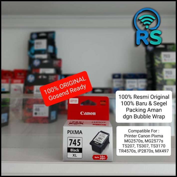 Canon 745 Xl Black Ink Cartridge Tinta Pg 745Xl Hitam Extra Large