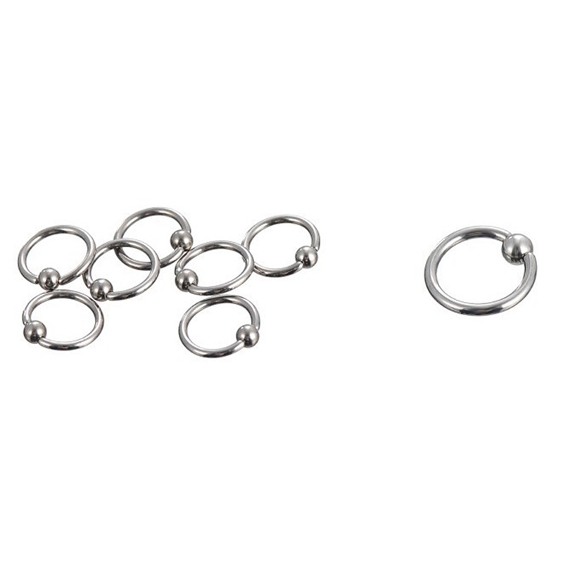 {LUCKID}Stainless Steel Body Piercing Jewelery Eyebrow Tongue Bar Labret Lip Nose Rings