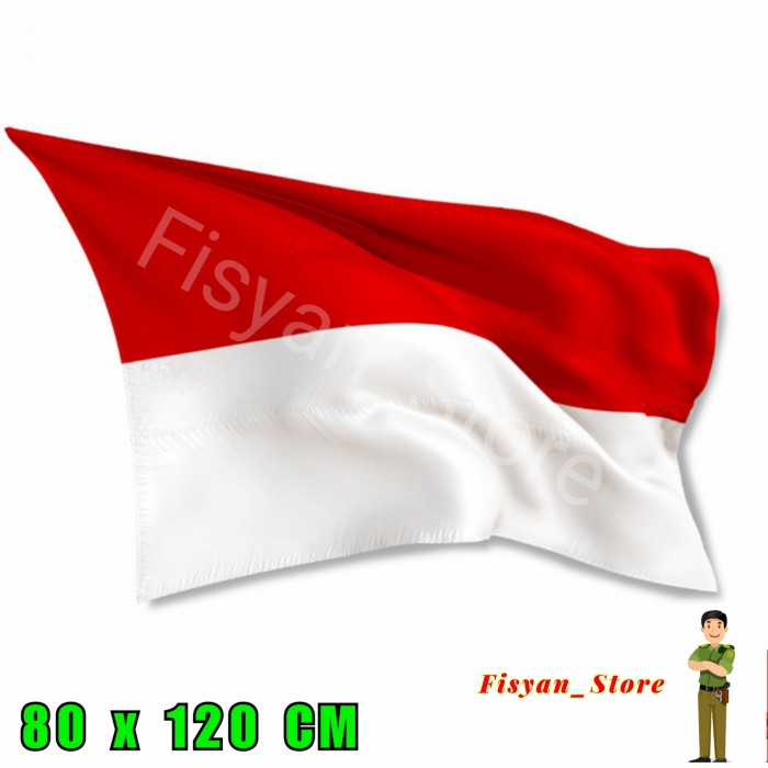 Bendera Indonesia Merah Putih 80 x 120 Cm (Bahan Satin)
