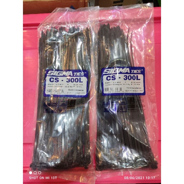 Kabel Ties / Kabel Tis / Kabel Ties CS 300L Hitam 30cm SIGMA CS300L