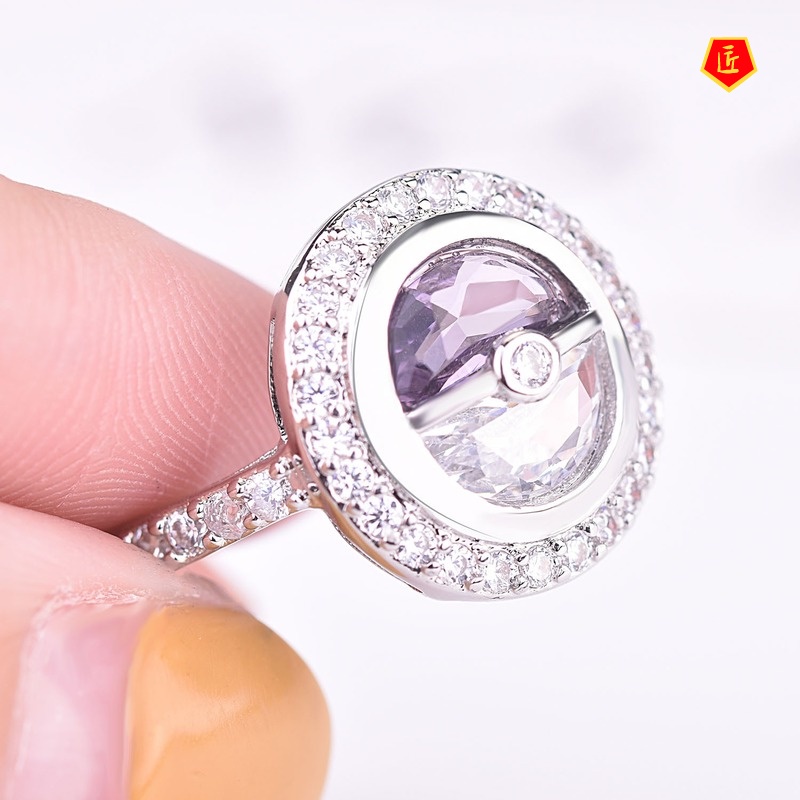 [Ready Stock]Creative 925 Silver Diamond Ring Simple Personality